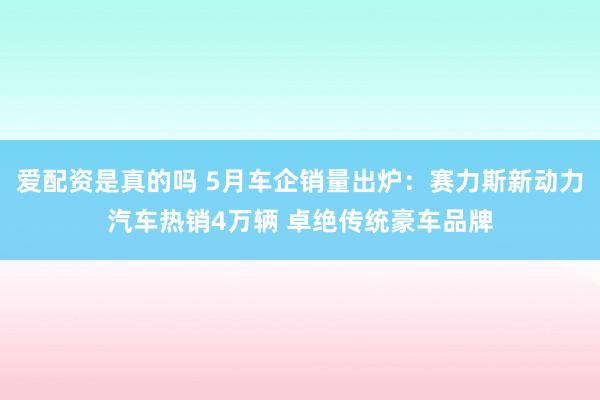 爱配资是真的吗 5月车企销量出炉：赛力斯新动力汽车热销4万辆 卓绝传统豪车品牌